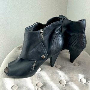 Joie Ramona Black Peep-toe Bootie - Size EU 41